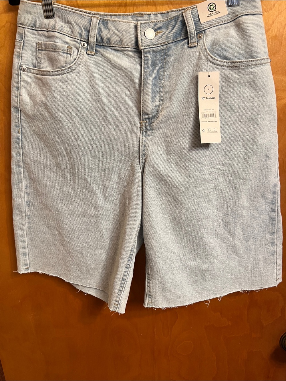 NWT Women Denim Fray Jorts Shorts No Boundaries Various Sizes